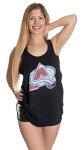 NHL Ladies Distressed Flowy Racerback Cover Up (Colorado Avalanche, Medium)