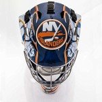 Franklin Sports New York Islanders NHL Hockey Goalie Face Mask - Goalie Mask for Kids Street Hockey - Youth NHL Team Masks for Kids