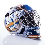 Franklin Sports New York Islanders NHL Hockey Goalie Face Mask - Goalie Mask for Kids Street Hockey - Youth NHL Team Masks for Kids