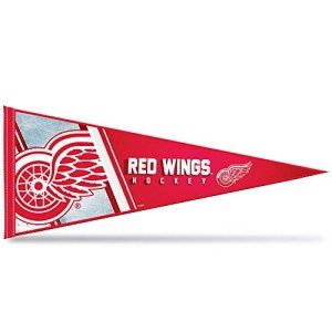 Rico Industries NHL Hockey Detroit Red Wings Primary 12" x 30" Felt Wall Décor Pennant - Great for Home/Bed Room/Man Cave Décor