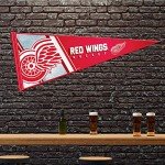 Rico Industries NHL Hockey Detroit Red Wings Primary 12" x 30" Felt Wall Décor Pennant - Great for Home/Bed Room/Man Cave Décor