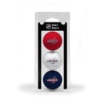 Team Golf NHL Washington Capitals 3 Golf Ball Pack Regulation Size Golf Balls, 3 Pack, Full Color Durable Team Imprint