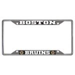 FANMATS 14836 Boston Bruins Chrome Metal License Plate Frame, Team Colors, 6.25in x 12.25in