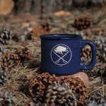 Rico Industries NHL Hockey Chicago Blackhawks Black Speckle 12oz Laser Engraved Campfire Mug