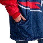 FOCO NHL Washington Capitals Unisex Reversible Oversized Sherpa Hoodie Sweatshirt Colorblock Hoodeez, One Size (HDONHSMURBUSQVC)