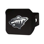 FANMATS 21007 Minnesota Wild Black Metal Hitch Cover with Metal Chrome 3D Emblem