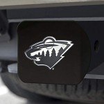 FANMATS 21007 Minnesota Wild Black Metal Hitch Cover with Metal Chrome 3D Emblem