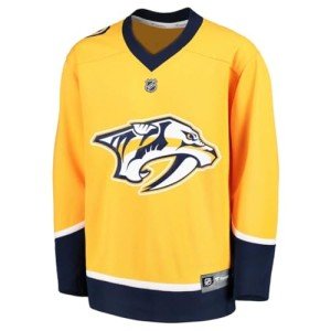 Fanatics Youth Nashville Predators Home Replica Jersey NHL Licensed Hockey Jersey Size S/M Ages 8-12 Years Yellow, Small-Medium