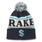 AMERICAN NEEDLE NHL Seattle Kraken National Hockey League Team Pillow Line Knit Beanie Cap (23012A-SEK-NISLB)