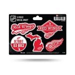 Rico Industries NHL Detroit Red Wings 5-Piece Die-Cut Decal Sheet
