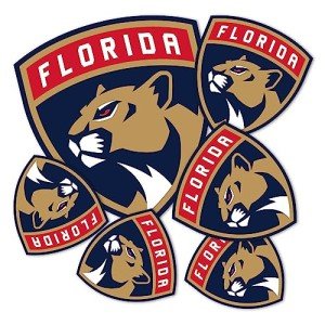 Desert Cactus Florida Panthers Team NHL National Hockey League Sticker Vinyl Decal Laptop Water Bottle Car Scrapbook (Type 3 - Main Logo)
