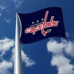 Rico Industries NHL Washington Capitals 3-Foot by 5-Foot Single Sided Banner Flag with Grommets