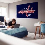 Rico Industries NHL Washington Capitals 3-Foot by 5-Foot Single Sided Banner Flag with Grommets