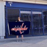 Rico Industries NHL Washington Capitals 3-Foot by 5-Foot Single Sided Banner Flag with Grommets