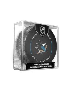 San Jose Sharks Official Game Hockey Puck with Holder