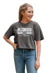 Blue 84 Women's Standard NHL Officially Licensed Crop Top T-Shirt Ringspun Team Color