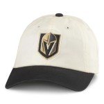 AMERICAN NEEDLE Vegas Golden Knights NHL Blue Line Adjustable Snapback Baseball Hat, Ivory/Black (EM004A-VGK-IBLK)