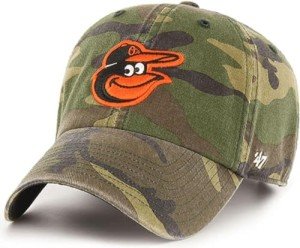 '47 MLB Unisex-Adult Camo Clean Up Adjustable Hat Cap One Size (US, Alpha, One Size, Baltimore Orioles)