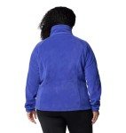 Columbia Womens Benton Springs Full Zip Fleece Jacket, Clematis Blue, 3X