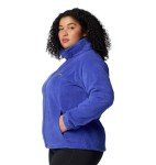 Columbia Womens Benton Springs Full Zip Fleece Jacket, Clematis Blue, 3X