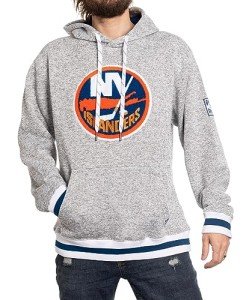 Calhoun NHL Surf & Skate Mens Muskoka Team Striped Premium Pullover Hoodie (New York Islanders, Medium)