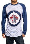 NHL Mens Long Sleeve Performance Active Wear Rash Guard Shirt (Medium, Winnipeg Jets, m)