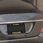 Rico Industries NHL Pittsburgh Penguins Standard Chrome License Plate Frame, 6 x 12.25-"