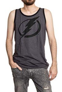 Calhoun NHL Men's Large Team Logo Tank Top - The Blackout Collection (X-Large, Tampa Bay Lightning)