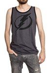 Calhoun NHL Men's Large Team Logo Tank Top - The Blackout Collection (X-Large, Tampa Bay Lightning)