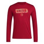 adidas Men's FC Long Sleeve Pre-Game T-Shirt, Team Victory Red/Atlanta United, XX-Large