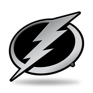 Rico Industries NHL Tampa Bay Lightning Chrome Finished Auto Emblem 3D Sticker, Silver