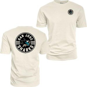 Blue 84 Standard NHL Officially Licensed T-Shirt Ringspun Front/Back Ivory Puck