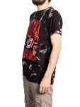 Calhoun Surf & Skate NHL Mens Crystal Tie Dye Short Sleeve T-Shirt - The Sunset Collection (Large, Carolina Hurricanes)