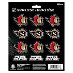FANMATS 30820 NHL - Ottawa Senators 12 Count Mini Decal Sticker Pack 5 x 6.25 in.- Great Gift for Sports Fans - Works On Hard Surfaces - for Homes, Cars, Trucks, SUVs.