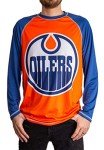 Men's NHL Long-Sleeve Performance Rash Guard (X-Large, Edmonton Oilers)