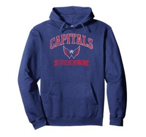 Washington Capitals Vintage Hockey Navy Officially Licensed Pullover Hoodie