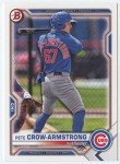 2021 Bowman Draft #BD-12 Pete Crow-Armstrong RC Rookie Chicago Cubs MLB Baseball Trading Card