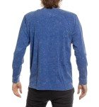 Calhoun NHL Surf & Skate Mens Acid Wash Long Sleeve Cotton Shirt (New York Islanders, Large)