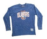 Calhoun NHL Surf & Skate Mens Acid Wash Long Sleeve Cotton Shirt (New York Islanders, Large)