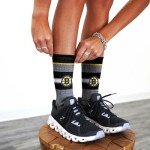 For Bare Feet NHL BOSTON BRUINS Marble Spotlight Team Colors Large