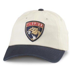 AMERICAN NEEDLE Florida Panthers NHL Blue Line Adjustable Snapback Baseball Hat, Ivory/Navy (EM004A-FLP-INVY)