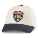 AMERICAN NEEDLE Florida Panthers NHL Blue Line Adjustable Snapback Baseball Hat, Ivory/Navy (EM004A-FLP-INVY)