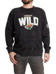 Calhoun NHL Surf & Skate Unisex Acid Wash Ultra-Soft Crewneck Sweatshirt (XX-Large, Minnesota Wild)