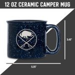 Rico Industries NHL Hockey Nashville Predators Navy Speckle 12oz Laser Engraved Campfire Mug