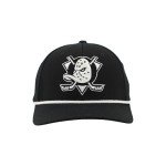 ZHATS Standard NHL Officially Licensed Rope Hat Snapback Backspin Contrast, Black, One Size