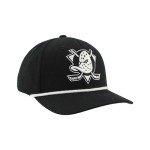 ZHATS Standard NHL Officially Licensed Rope Hat Snapback Backspin Contrast, Black, One Size