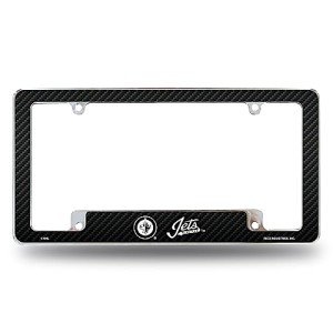 Rico Industries NHL Winnipeg Jets Black 12" x 6" Chrome All Over Automotive License Plate Frame for Car/Truck/SUV