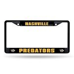 Rico Industries NHL Nashville Predators Black 12" x 6" Black Metal Car/Truck Frame Automobile Accessory