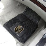 FANMATS 22901 Vegas Golden Knights 2-Piece Heavy Duty Vinyl Car Mat Set, Front Row Floor Mats, All Weather Protection, Universal Fit, Deep Resevoir Design