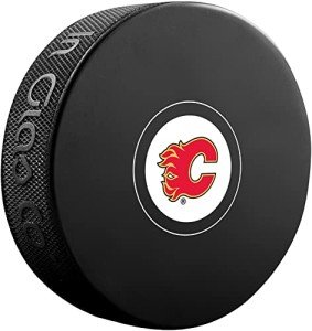 Calgary Flames Unsigned InGlasCo Autograph Model Hockey Puck - Unsigned Pucks